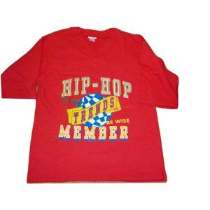 Trends Hip Hop Member Be fresh Be cool Be wise Graphic Red Tee T-Shirt Mens